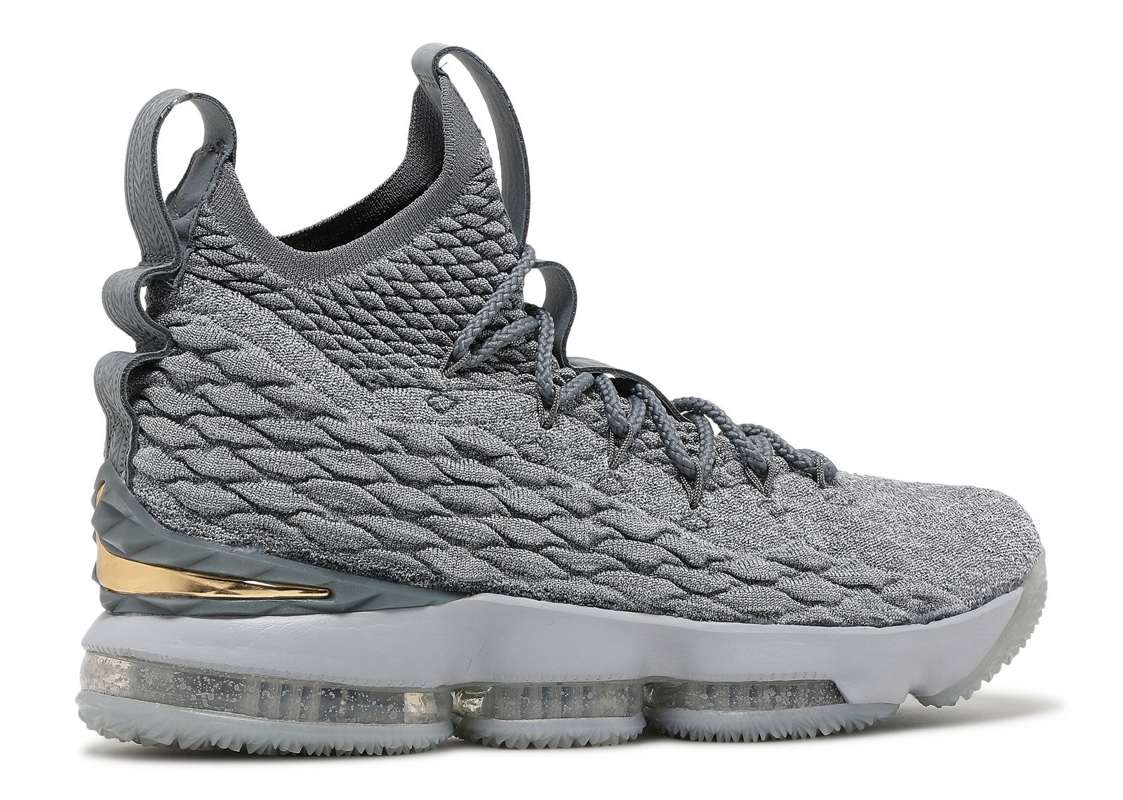 lebron 15 gray and gold