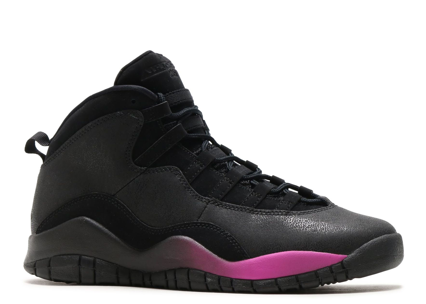 black and purple jordans 10