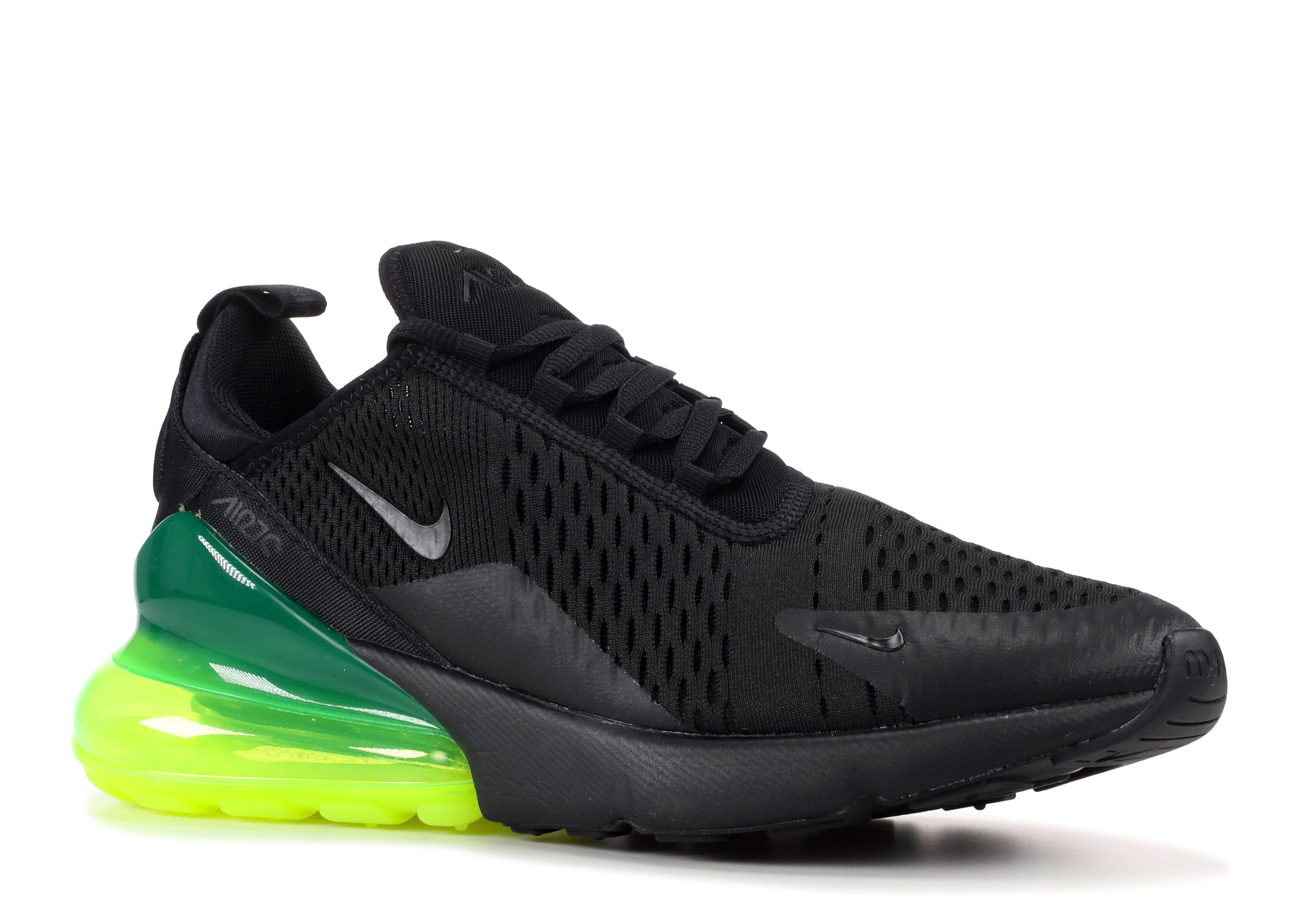 nike air max 270 black and lime green