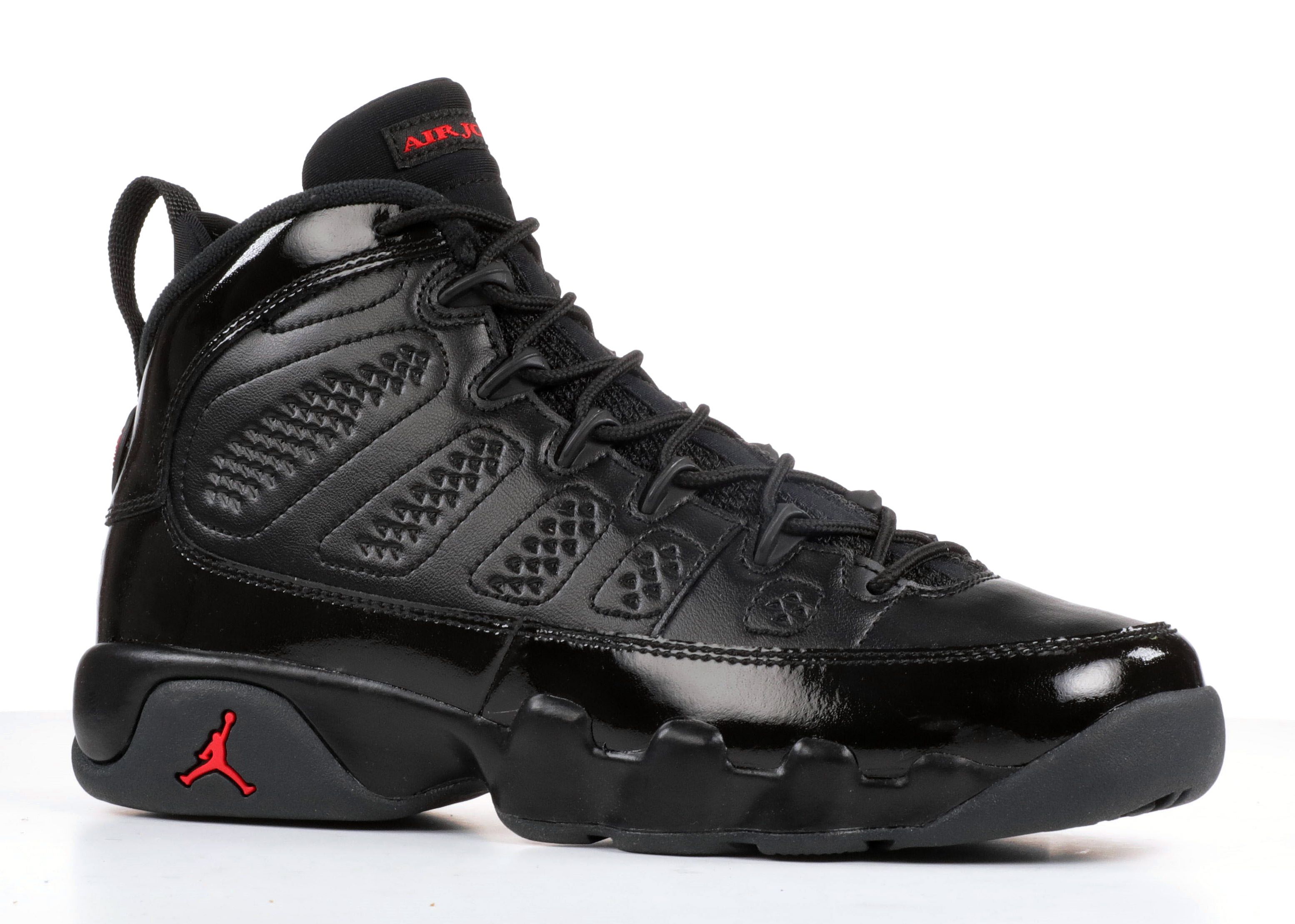 jordan 9s black red