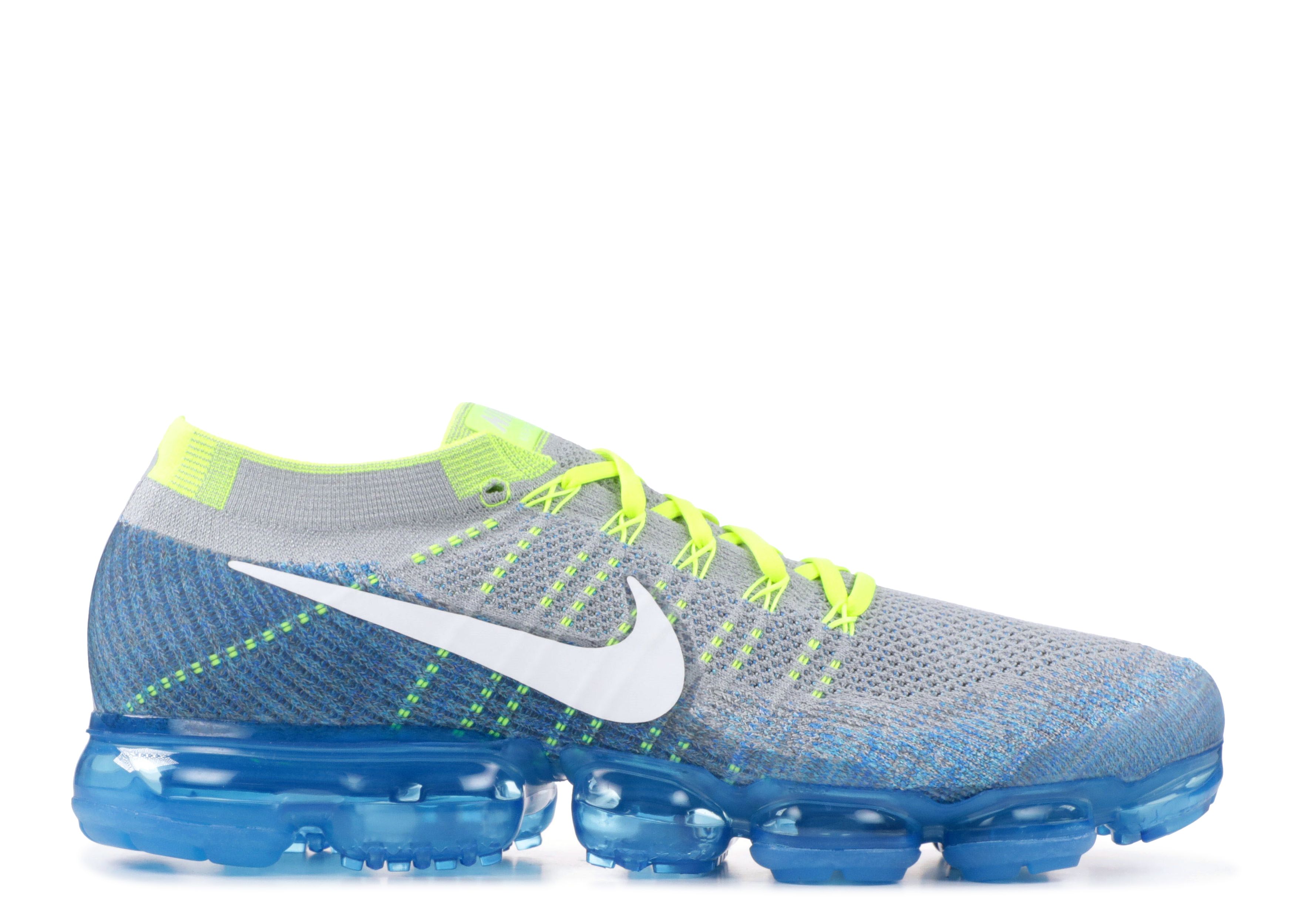 Nike Air VaporMax Flyknit Sprite Volt Mens Gray Blue Size 10 Shoes 849558-022 2017 NIKE AIR VAPORMAX 849558 022 SPRITE 8 MAX FLYKNIT  main image 3