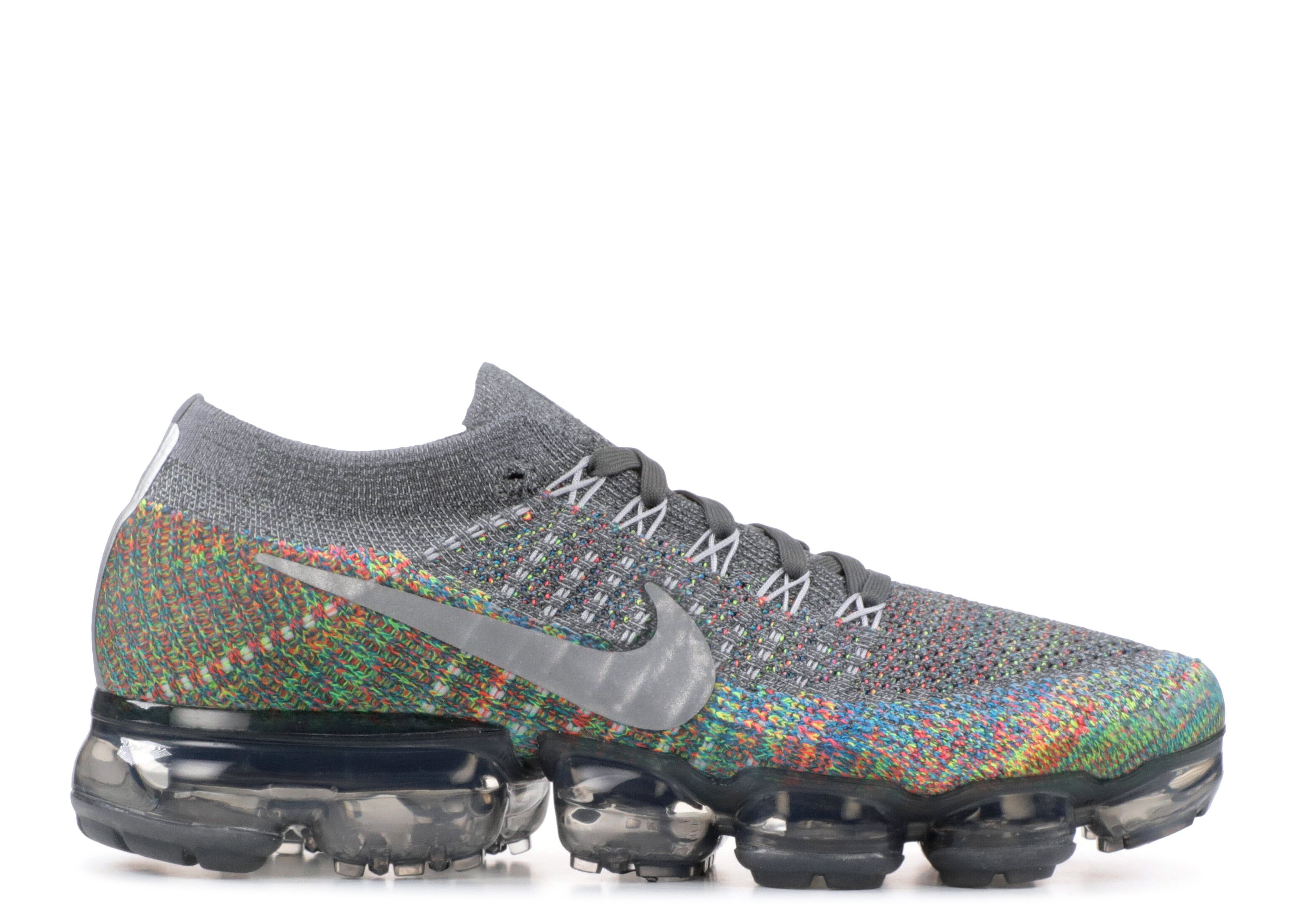 Nike Men’s Flyknit VaporMax Sneakers - Gray Multicolor Knit Nike Air Vapormax Grey Multicolor  main image 2