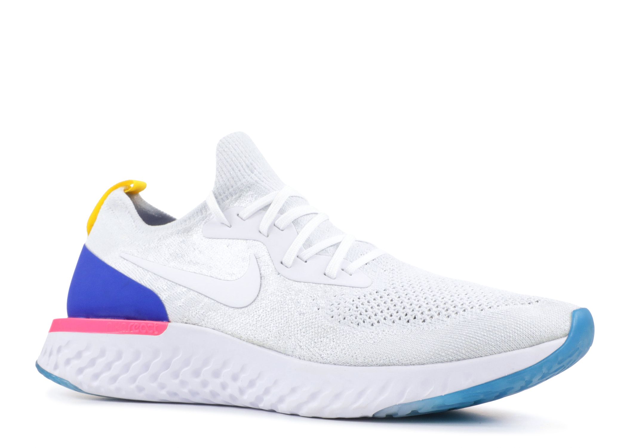 nike epic react white racer blue pink blast