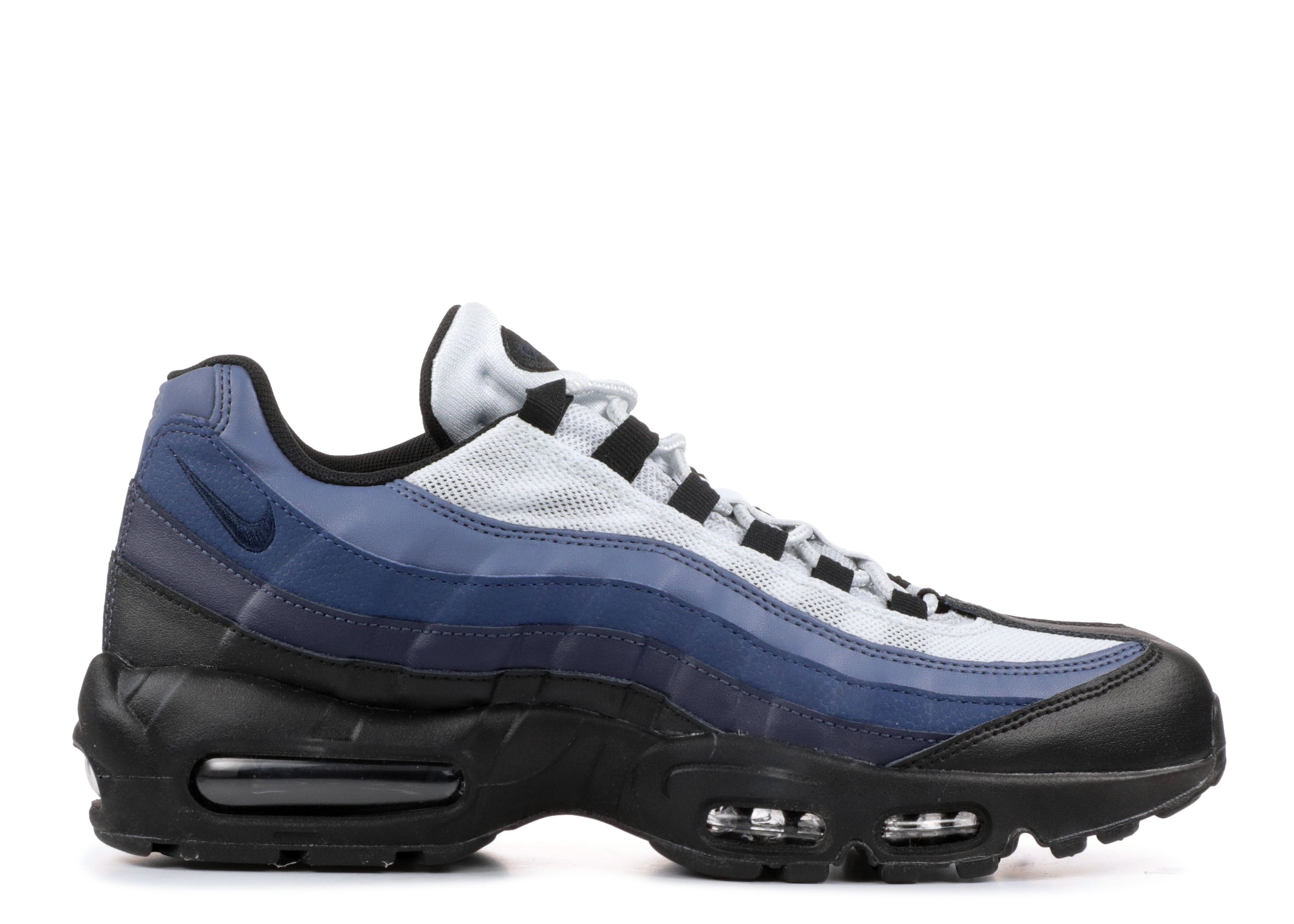 navy blue and white air max 95