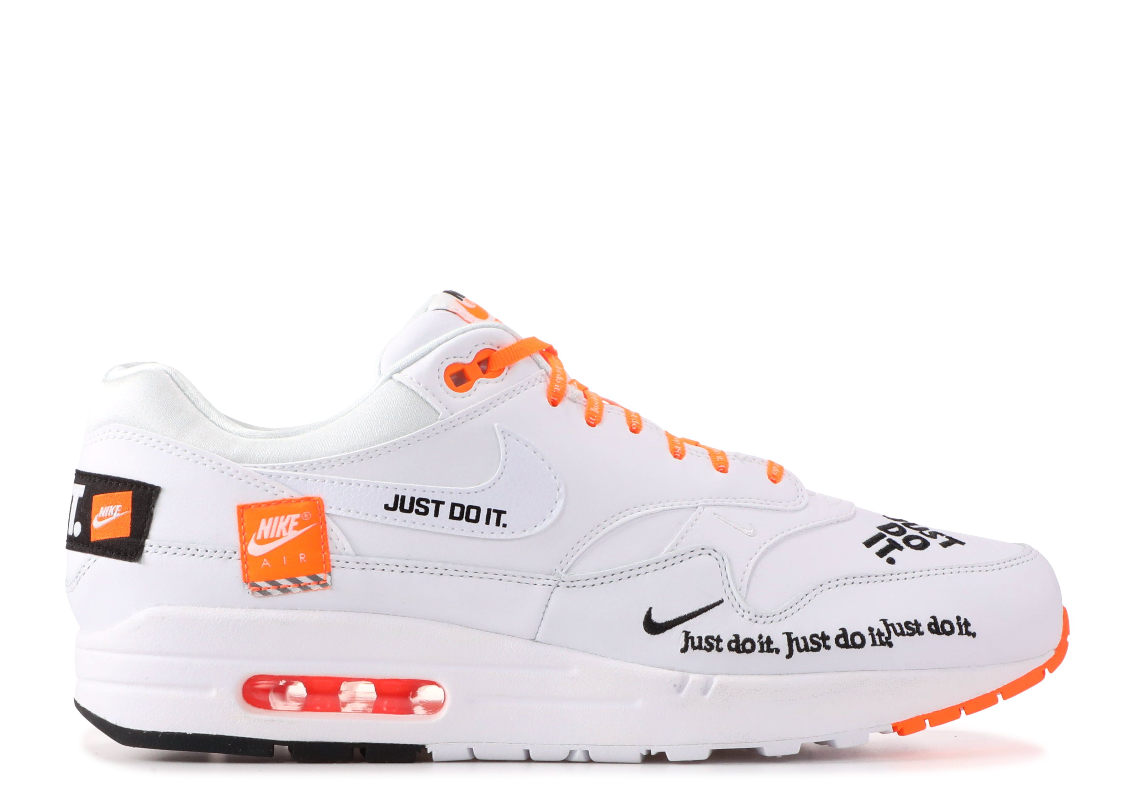 Air Max 1 'Just It' - Nike AO1021 100 white/orange/black | Flight Club