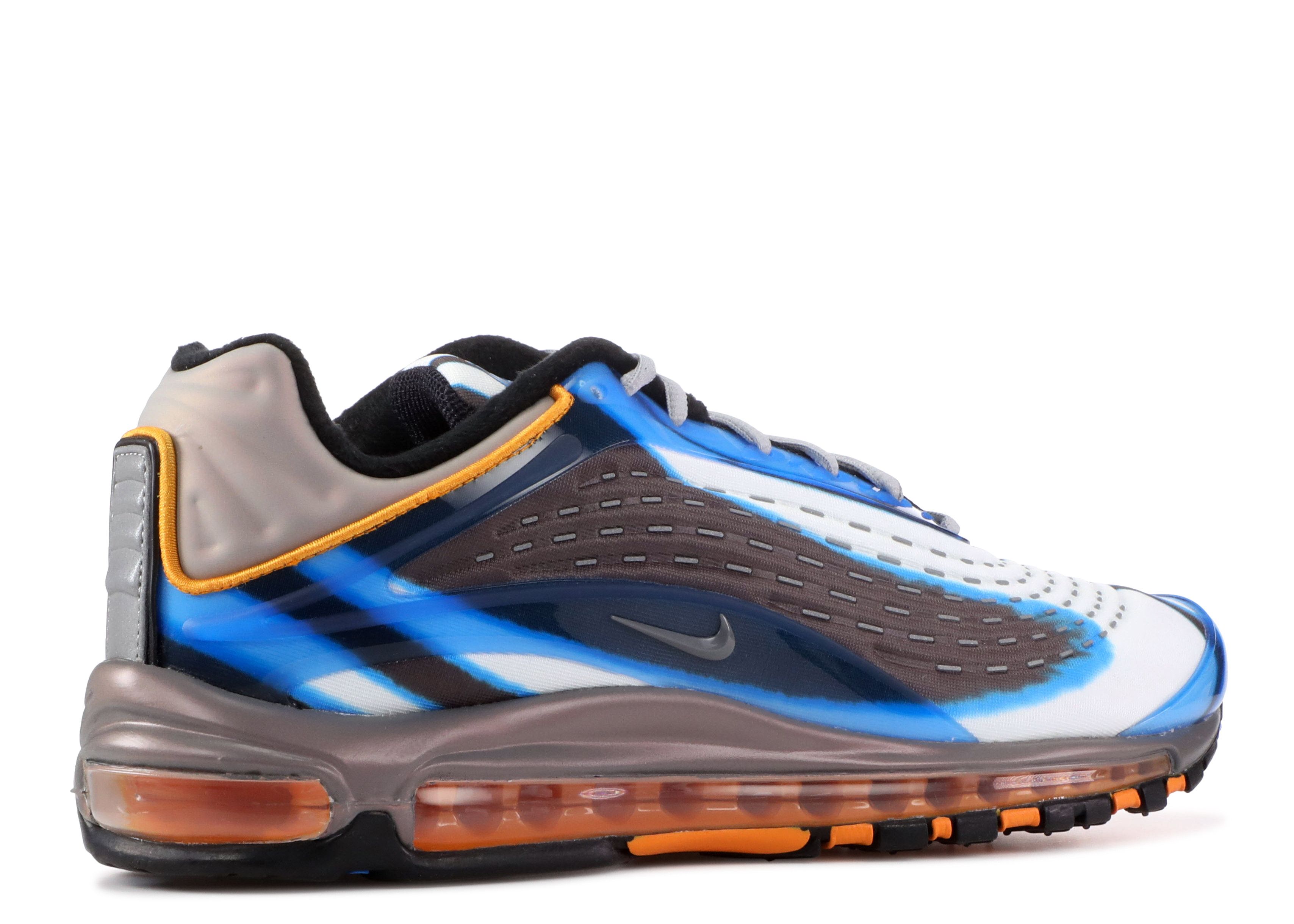 nike air max deluxe blue grey orange & black