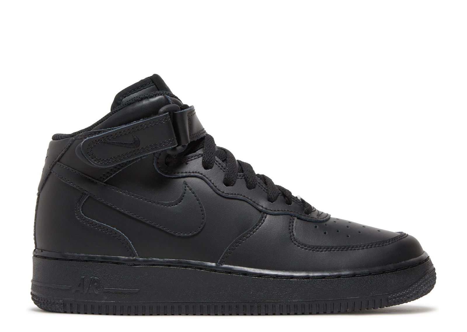 Air Force 1 Mid GS 'Black' - Nike - 314195 004 - black/black