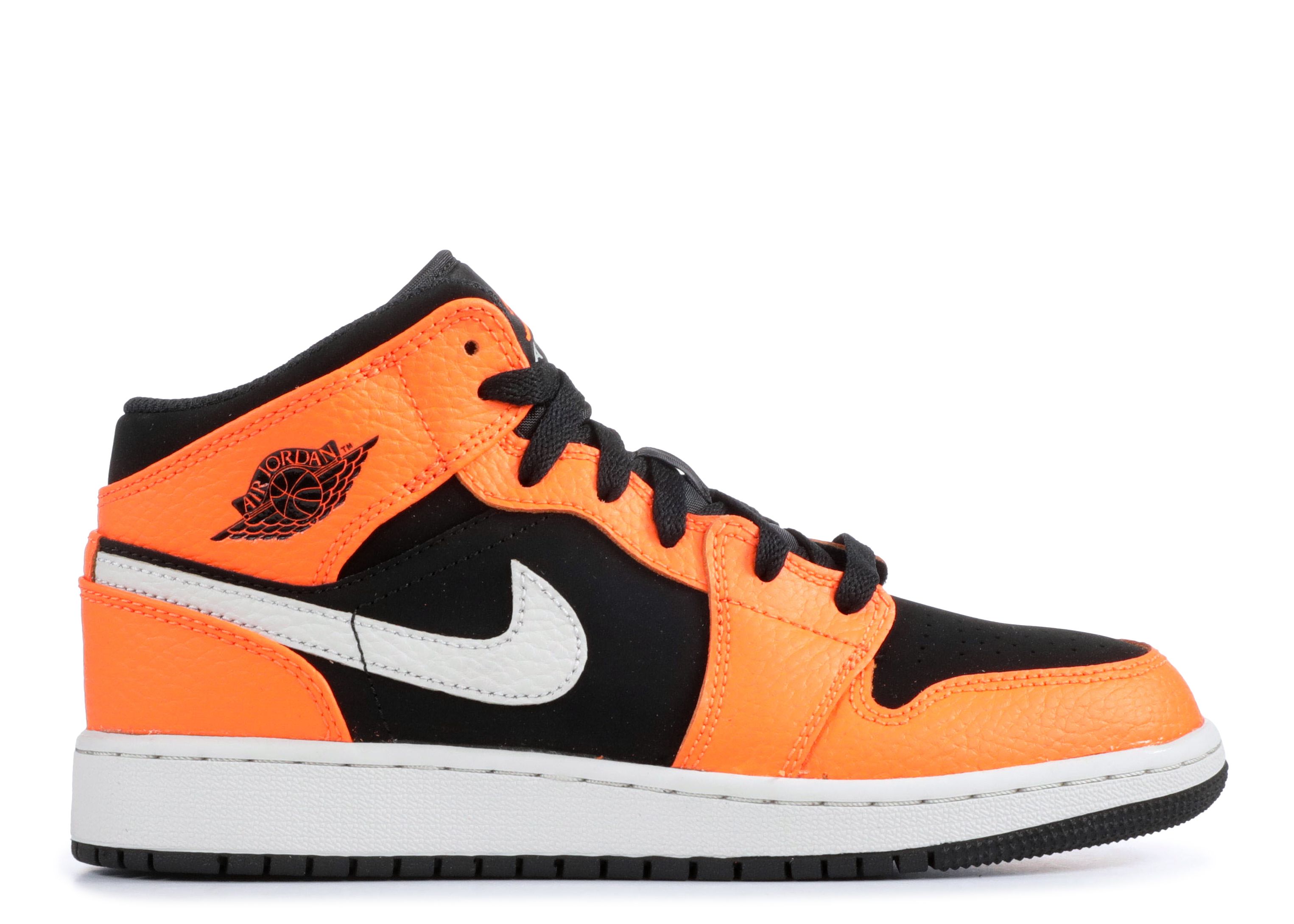 nike jordan orange black