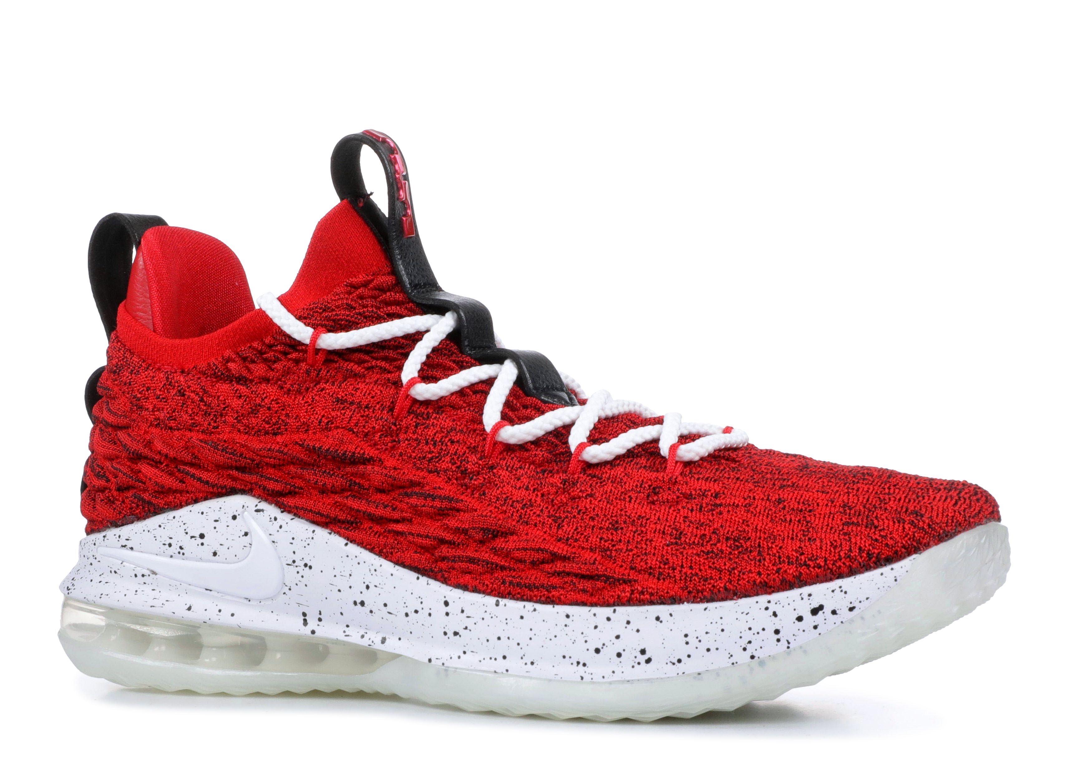 lebron 15 low red and black
