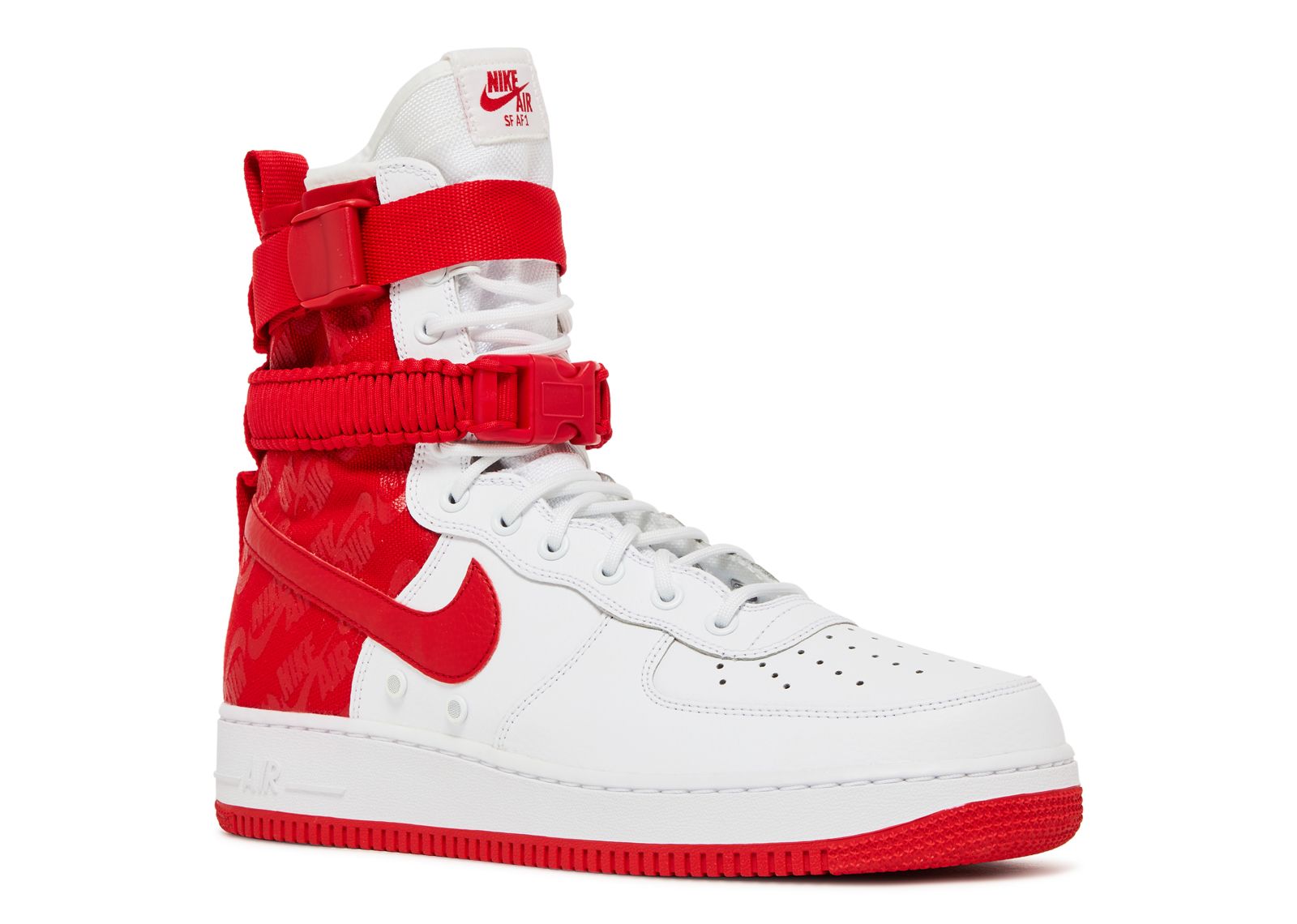 all red high top air force 1s