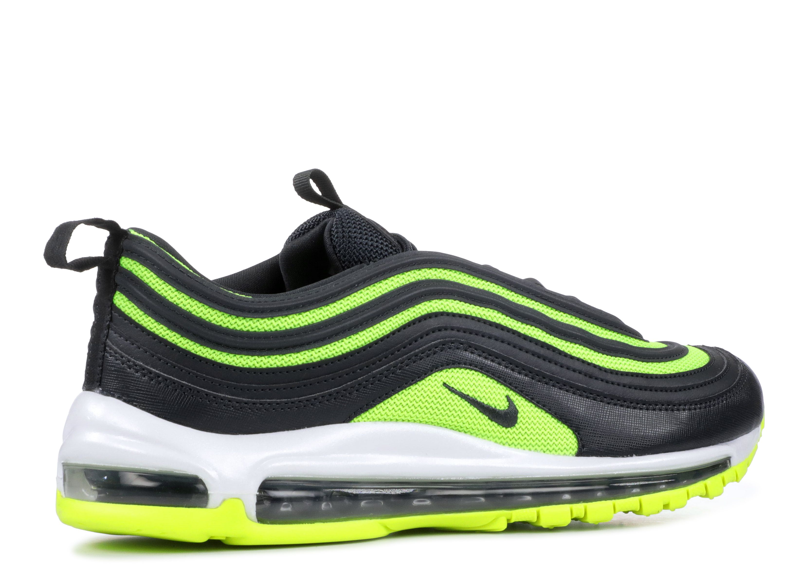 lime green and white air max 97