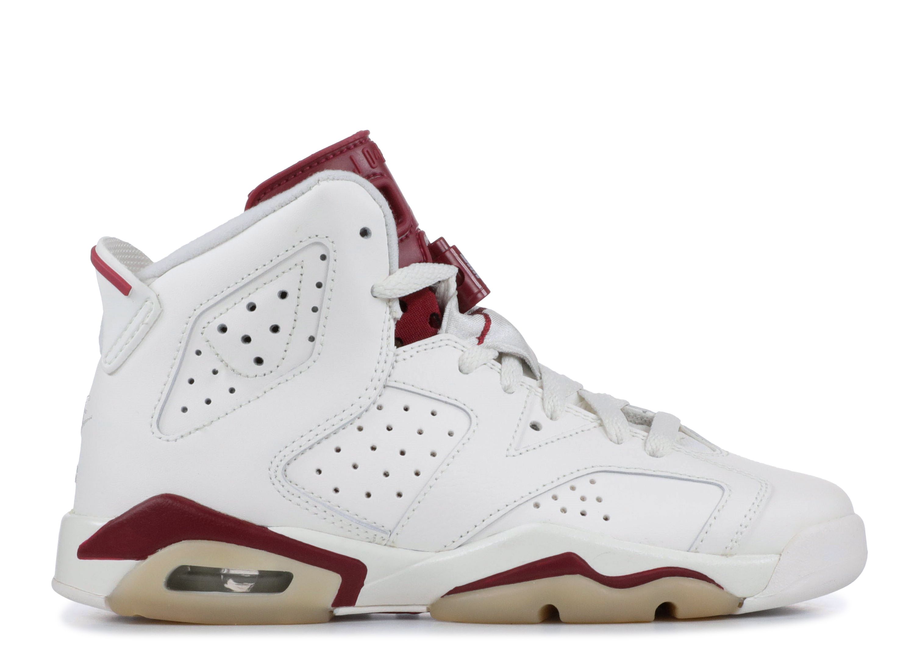 burgundy and white jordan 6