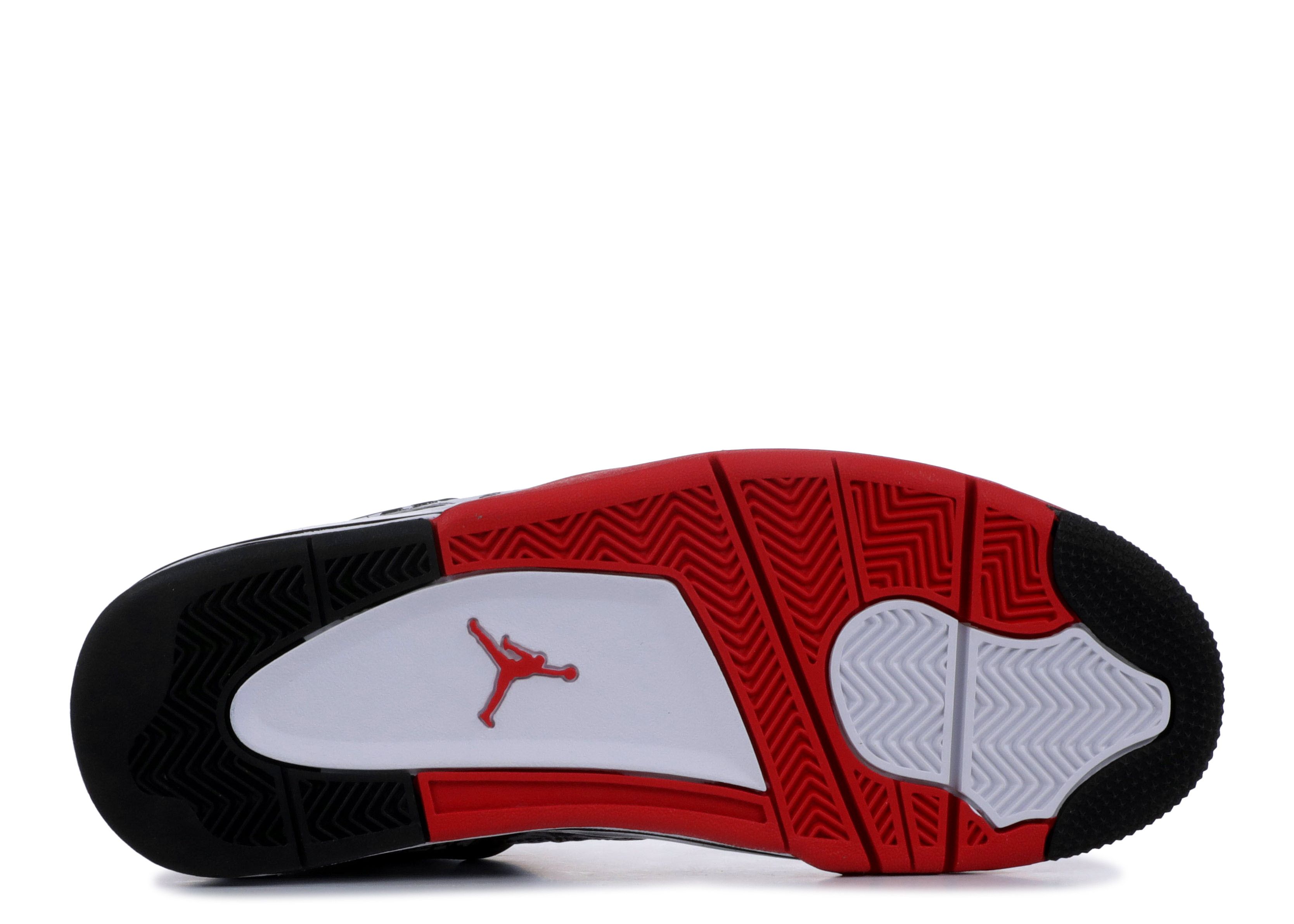 Air Jordan 4 Retro \'Tattoo\' Red/Black/White Sz 13 Men Jordan 4 Retro Tattoo (2018) Men main image 3