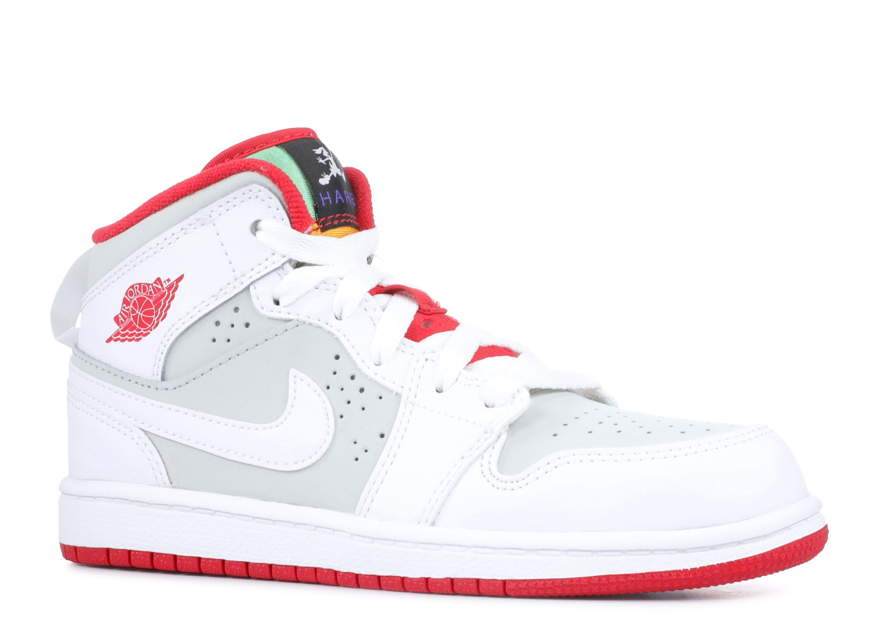 Jordan 1 Mid BP Hare 2015 Air Jordan 719555 123 white true red light silver black Flight Club