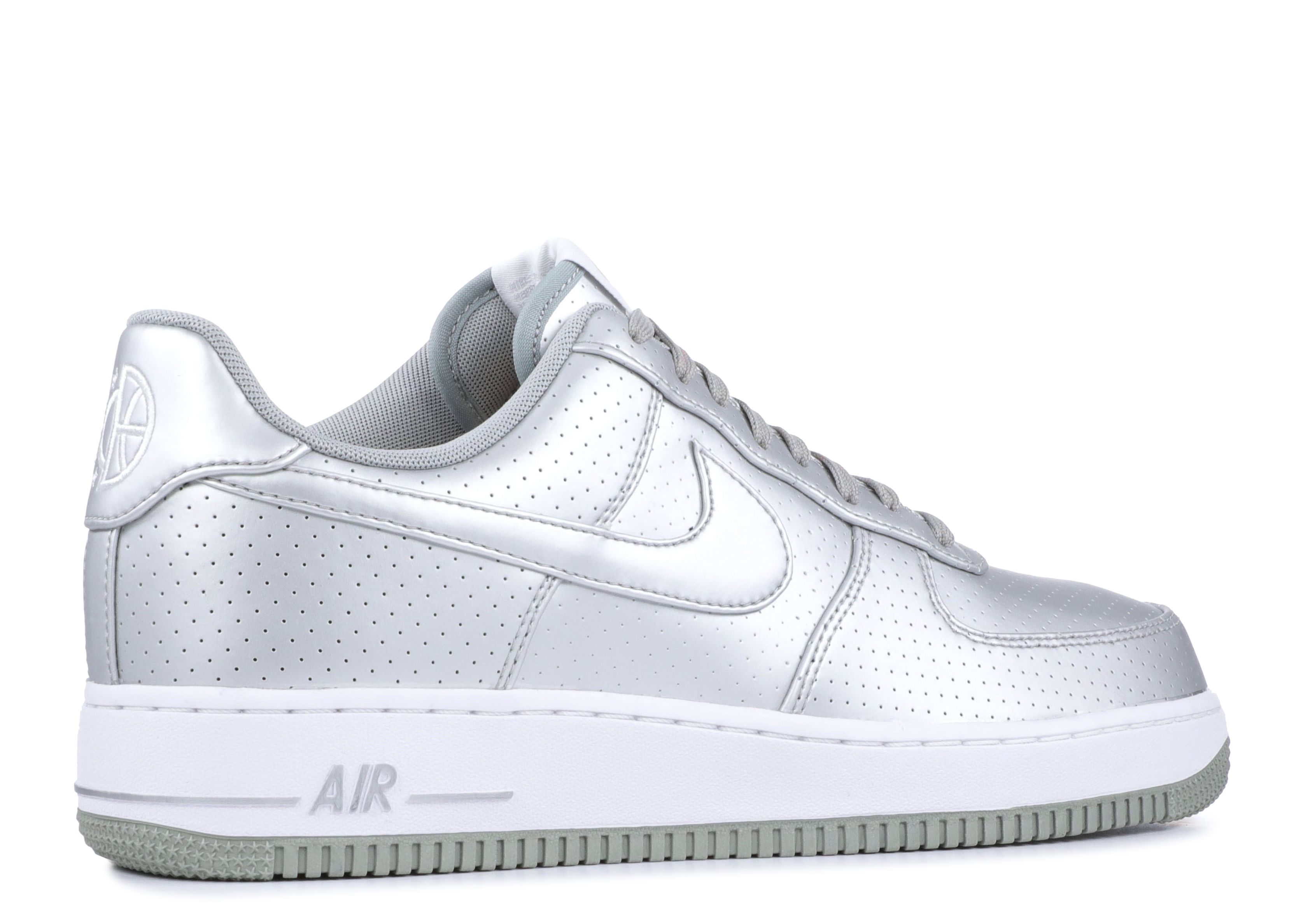 Nike Air Force 1 シルバー UK 8 Men's Size 13 Nike Air Force 1 Metallic Silver/Black #488298-054