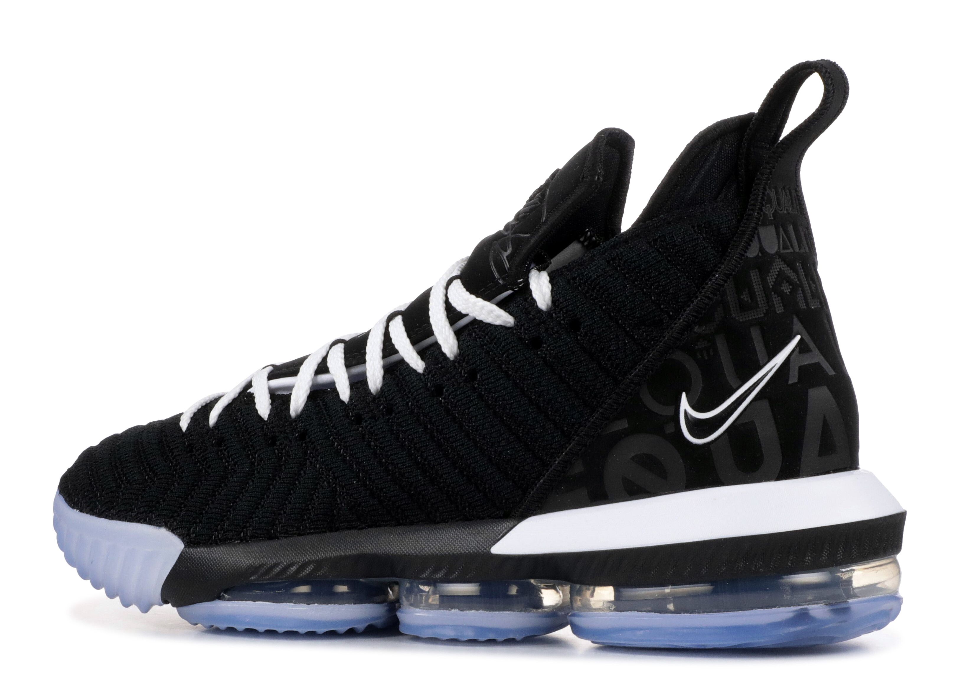 lebron 16 shoes black and white