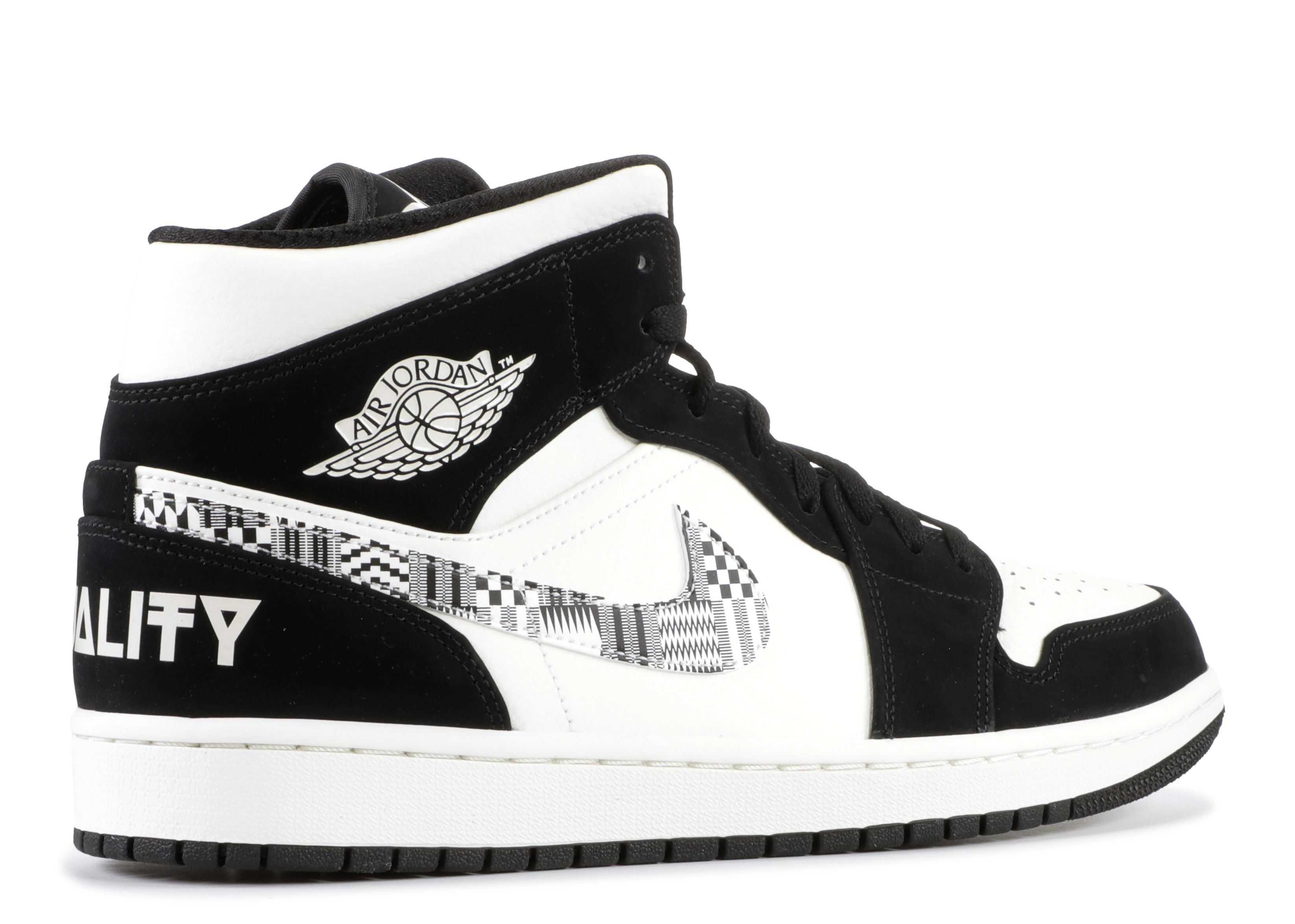 Air Jordan 1 Mid SE 'Equality' - Air Jordan - 852542 010 - black/black-sail-wolf grey | Flight Club