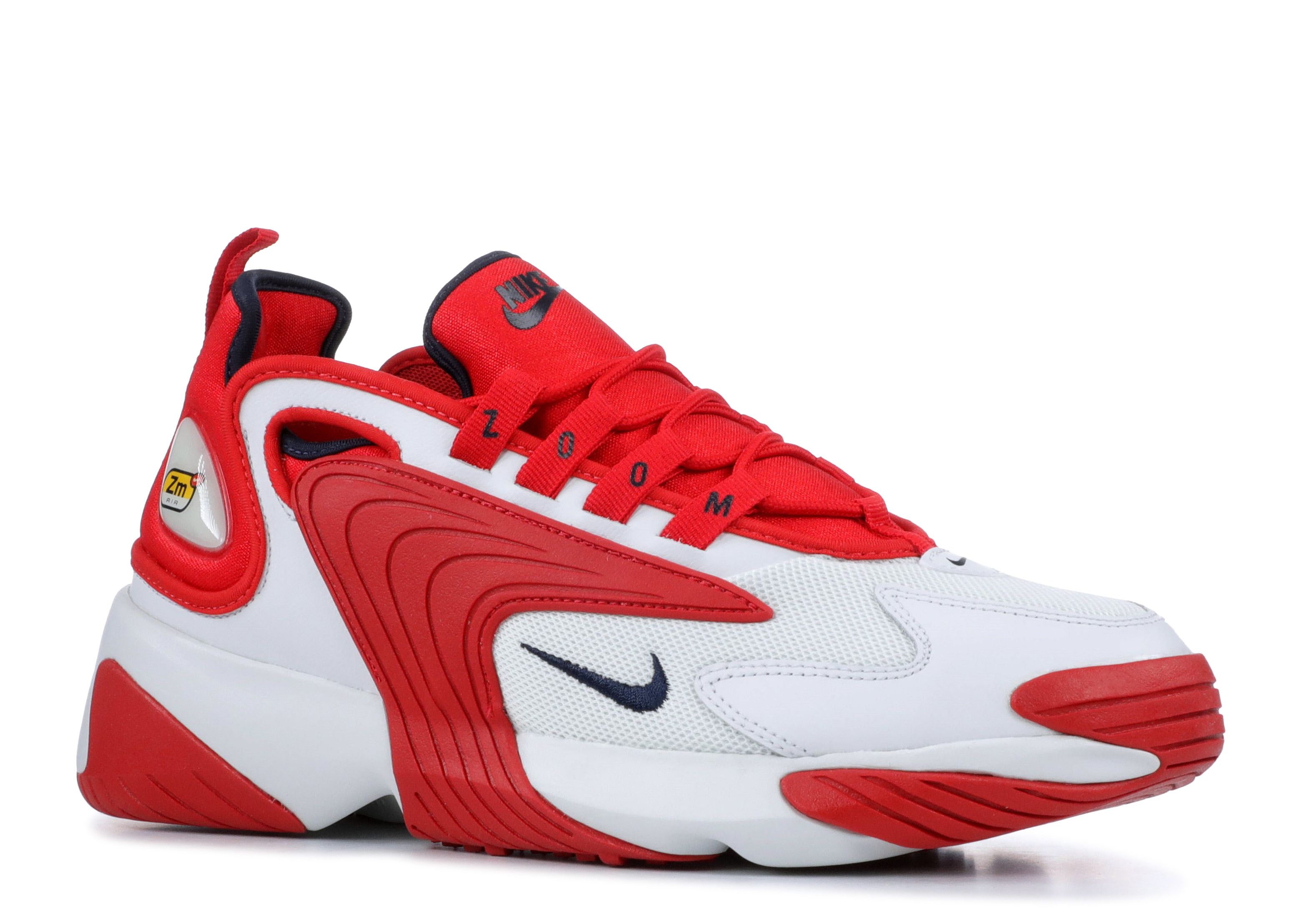 red and white nike zoom 2k