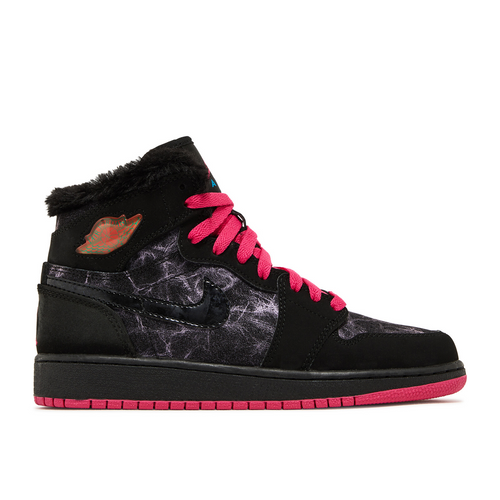 Air Jordan 1 Retro High Prem GS 'Black Vivid Pink' - 535804-017