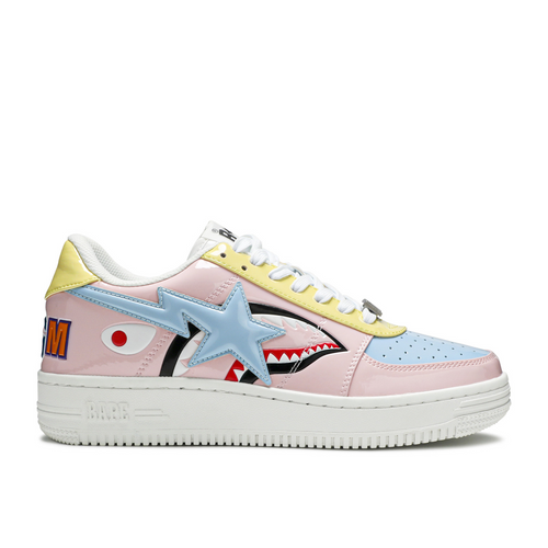 BAPE Bapesta Low M1 'Shark Face - Pink' - 1G30-191-002-PINK