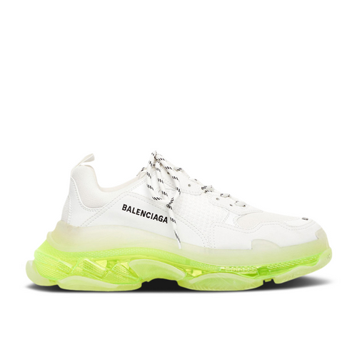 Balenciaga Triple S Sneaker 'Clear Sole - White Fluo Yellow' - 541624-W2FR1-9073