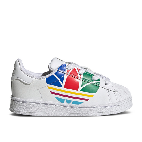 adidas Superstar Pure K 'Colorful Trefoil - Cloud White' - FW4017