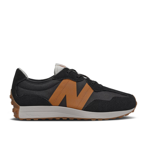 New Balance 327 Big Kid Wide 'Black Madras Orange' - GS327HN1-W