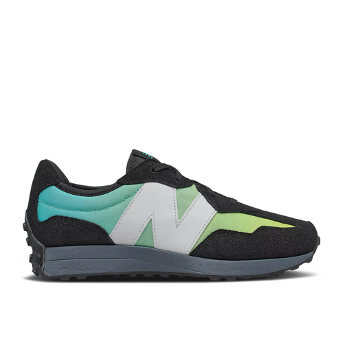 New Balance 327 Big Kid Wide 'Black Summer Jade' - GS327SA-W