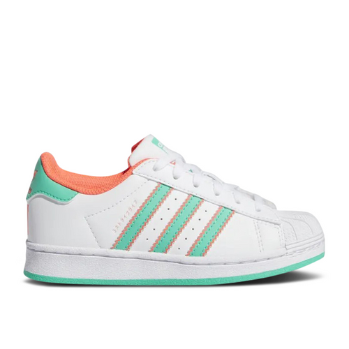 adidas Superstar Little Kid 'White Hi-Res Green' - GV6989