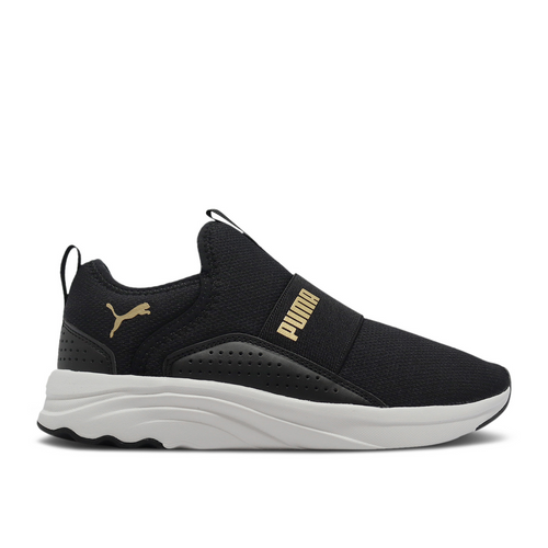 Puma Wmns Softride Sophia Slip-On 'Black Team Gold' - 195161-05