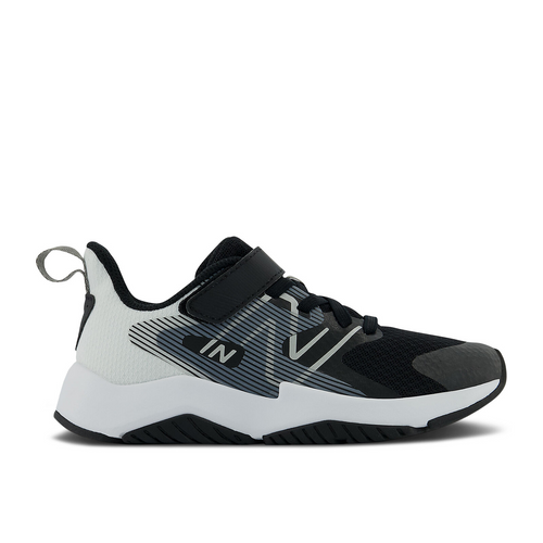 New Balance Rave Run v2 Bungee Lace Big Kid X-Wide 'Black White' - YTRAVBW2-XW
