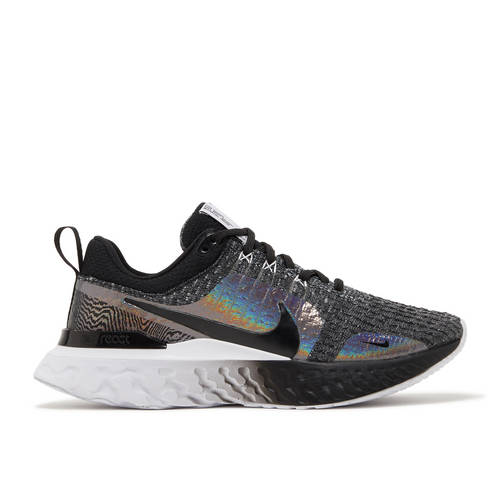 Nike Wmns React Infinity Run Flyknit 3 Premium 'Black Zebra Iridescent' - DZ3027-001